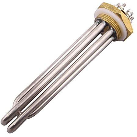 Heating Element SUS304 DN32 1 1/4 BSP 24V 600W 900W 1200W 1500W DC Tubular Water Heater Element Immersion Heater (Size : 500w, Color : 24v)