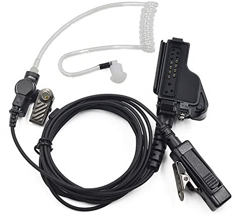 Auriculares de policía Auriculares de radio negro portátil para Motorola