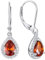YL Damen Ohrhänger 925 Sterling Silber Januar Geburtsstein Granat Oval Tropfen Ohrringe