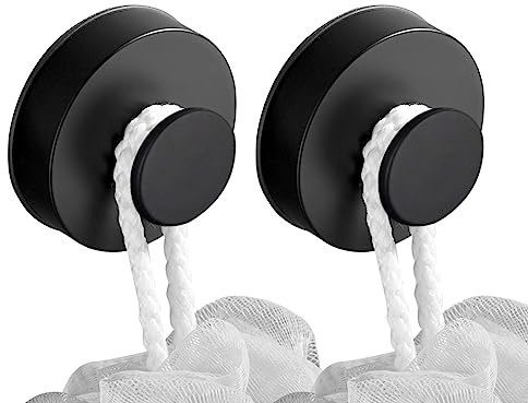 IVEOPPE Ganchos con ventosa, 2 unidades, ventosas al vacío con gancho, extrafuertes, sin taladrar, ganchos reutilizables con ventosa, gancho con ventosa impermeable, capacidad de carga 3 kg/6 libras,