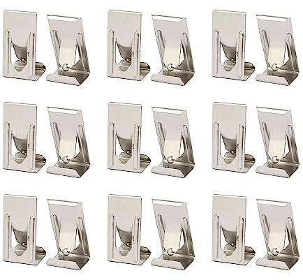 QUARKZMAN x 30Pz Cornice Tabellone Metallo Molla Giro Clip 26x14mm Argento | Gancio e Fai-da-Te Artigianato, Supporto per Foto Muro, Rotante