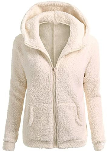 Veste Polaire Femme avec Capuche Grande Taille Manteau Hiver Chaud Sweat Polaire Zippée Pas Cher A La Mode Chic Sweat Zippé Kawaii Manteau De Velours Manche Longues Amples Pullover