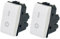 Set di 2 Pezzi Interruttore Bipolare 16A, 250V Compatibile Con Bticino MATIX BIANCO (Interruttore Bipolare 3003M, 2)