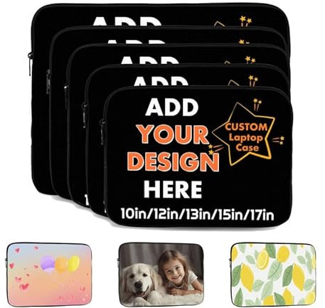 Bolsa personalizada para computadora portátil,Agregue su logotipo de texto fotográfico,Maletín duradero Funda protectora a prueba de golpes, Bolsos Bolsa portátil para computadora portátil Bolsas