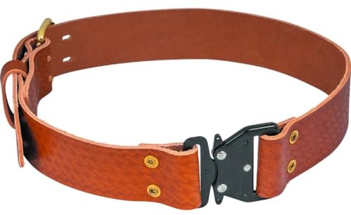 Klein Tools 5826L Leather Tool Belt with Quick-Release Buckle, 32-Inch to 40-Inch Waists, Large
