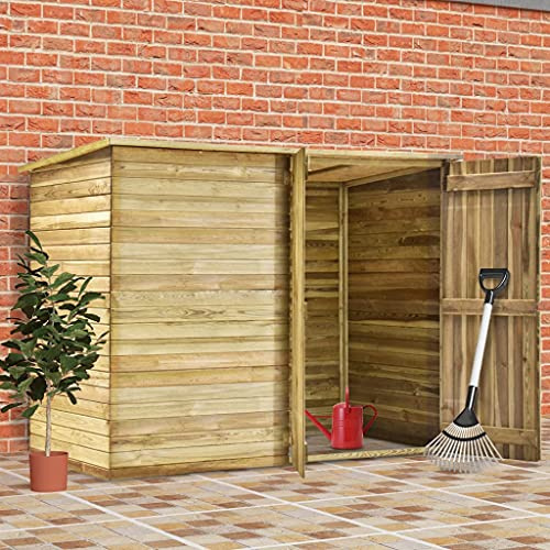Gartenhaus, 232 x 110 x 170 cm, Kiefernholz, imprägniert, Gartenmöbel für den Außenbereich, für Garten, Innenbereich, Möbel im einfachen Stil, Zuhause, Geschäft