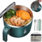 Acboor Ramen Schüssel Set, 1200 ML Edelstahl Instant Noodle Bowl Student Lunch Box Tragbare Auslaufsicher Bento Box isoliert Japanische Stil Geschirr Ramen schüssel mit Deckel,15.5x11cm
