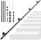 Handrails for Stairs, SenDeluz 2.5M Metal Stair Handrail for Indoor Outdoor Wall Mounted Handrail Non-Slip Galvanized Iron Industrial Pipe Stair Rail for Wear-Resistant, Corrosion-Resistant
