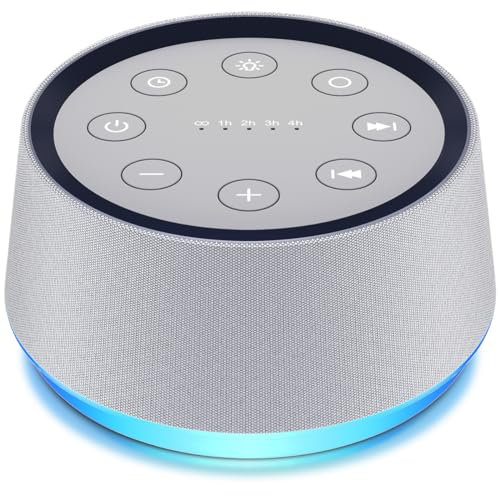 White Noise Machine Brown Noise Machine with 30 Soothing Sounds for Sleep 12 Colors Night Light Sound Machine for Baby Adults Kids Sleep Machines 36 Volume Levels 5 Timers for Home Office Travel