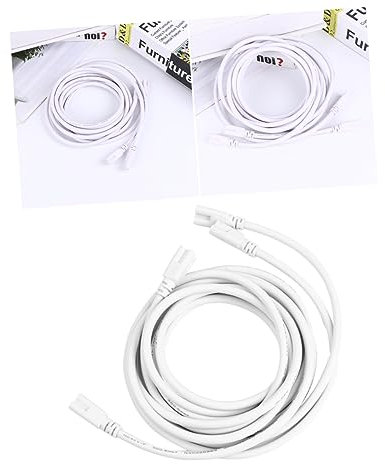 OATIPHO 2stücke Netzkabel Für Led-leuchten Lang Verbindungskabel Für Led-röhren Mit Integriertem Stecker Weiß