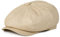 BOTVELA Herren Leinen Newsboy Cap Fischgrätenmütze Atmungsaktiv Sommerhut, Khaki, 7 1/2 / 7 5/8
