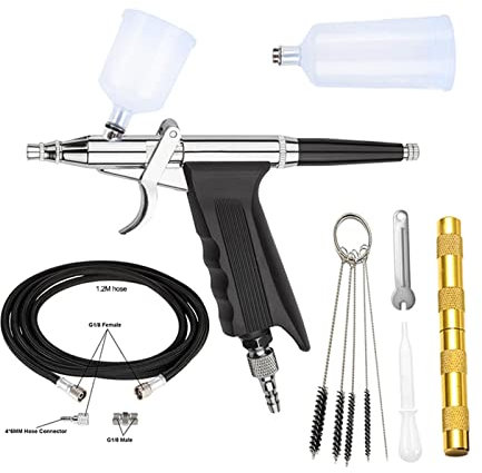 KOZWAY Pistola pulverizadora con aerógrafo Pincel de Aire portátil Pistola de pulverización Airbrush Compressor Pen for Maquillaje Beauty Care Skin Nail Art Cake Decoration Barber Shop (Color : C)