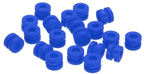 sourcing map Bolas de goma antivibración RC para control de vuelo RC F4 F7 Gimbal M3 x 4.6 mm bolas de absorción de impactos, modelos RC DIY Drone accesorios (azul), paquete de 20