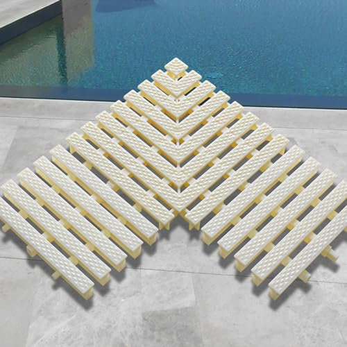 QINGYAN Grille De Vidange De Trop-Plein De Piscine, Couvercle De Crépine De Drainage De Douche, Grille À Angle Droit De 90 Degrés, Couvercle De Grille Amovible D'épissure(Width35cm-5PCS)