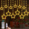 JORETLE LED Lichterkette Sterne,3.6m Fenster Lichter USB mit 8 Modi,Timer,Fernbedienung und Haken,Lichterkette Innen Sterne für Muttertagsparty,Garten,Balkon,Weihnachtsdeko Warmweiß