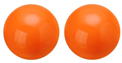 sourcing map Globus-Deko-Kugel, 90 mm, reflektierend, polierte hohle Kugel, nahtloser Edelstahl, glatte Spiegelkugel für Garten, Heimdekoration, Orange, 2 Stück