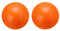 sourcing map Globus-Deko-Kugel, 90 mm, reflektierend, polierte hohle Kugel, nahtloser Edelstahl, glatte Spiegelkugel für Garten, Heimdekoration, Orange, 2 Stück