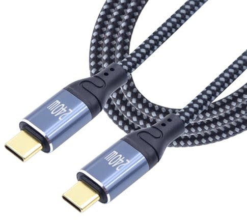 LANMINGLEL 240W High Speed USB C Cable 240W USB C Male to Male Fast Charging Cable Type C Nylon Braided Data Cable for Laptop & Phone 3.28FT(Straight)