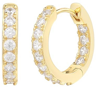 XENOX® Creolen - Damen Ohrringe aus hochwertigem 925/- Sterlingsilber mit Zirkonia-Steinen | XS10352G