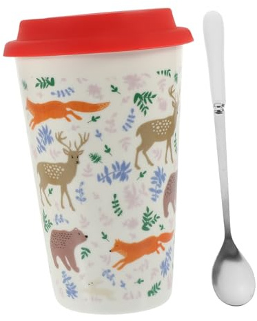 HONMEET Keramik-kaffeetasse Mit Weihnachts-motiv Glatte Und Elegante Trinkbecher Aus Keramik Leicht Zu Reinigen Für Kaffee Tee Und Getränke Geeignet