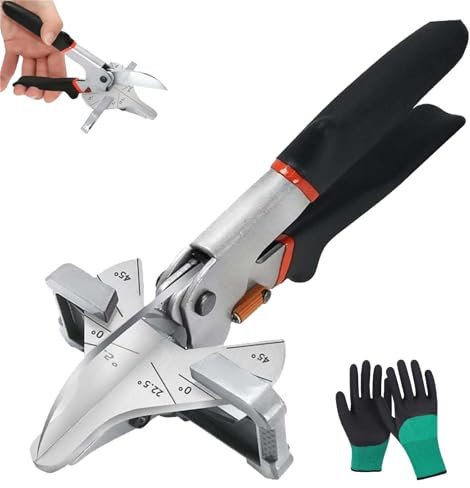 Multi-Angle Precision Miter Shears, Multi Angle Miter Shear Cutter, Adjustable for 45°-135° Angles Miter Shears, Miter Shears for Molding, Multi Angle Trim Cutter (1pcs)