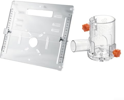 8mm Thick Acrylic Cutting Machine Base Plate for Woodworking with Dust Collection Cover (A)