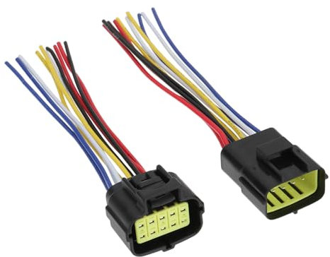 OTOTEC 1 Paar 10-poliger Wasserdichter Elektrischer Autostecker Abgedichteter Stecker Und Buchse Kabel 300 V 18 AWG für Elektronische Autoausrüstung