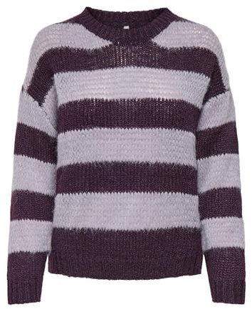 ONLY Damen Onlcamel Life Ls Stripe O-Neck KNT