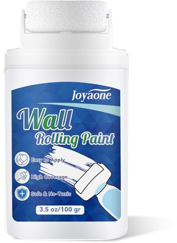 Rouleau à peinture blanche, 100 g, kit de réparation pour murs portable et intégré, facile à appliquer, peinture blanche à séchage rapide à base d'eau, convient pour petites surfaces de plâtre
