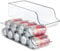2-Pack Can Fridge Dispenser Organizer, Clear Plastic Storage Drawer for Canned Drinks Food Fridge Storage Containers, Kitchen Pantry Organiser & Household Essentials