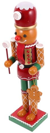 BUGUUYO Ornement Casse-Noisette Noisette Traditionnelle Casse-Noix au d'épice Ornement de la Figure Statue de Casse-Noisette Soldat Casse-Noisette en Bois