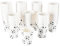 CEILIWEN 100-Pack 9oz (250ml) Football Party Cups - Black & White Paper Cups for Hot & Cold Drinks - Football Themed Birthday Party, Sports Events and Celebrations (100PCS Football Cups)