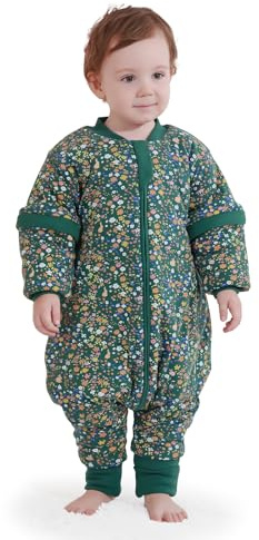 Mosebears Gigoteuse pour bébé avec jambes, manches amovibles et doublure chaude pour l'hiver Unisexe pour fille et garçon