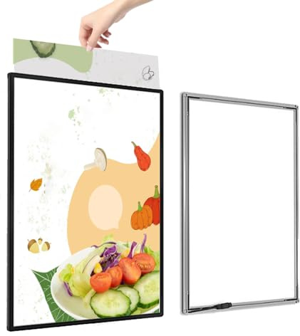 LED Leuchtrahmen, Werberahmen für WandmontageMit rutschfestem Hartglas, Werberahmen, Beleuchteter Posterrahmen Für Leuchtkästen Shops