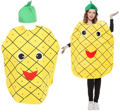 JynxtoyZeal Lustiges Obst-kostüm, Ananas Kostüm Satz Partei, für Karneval Party Festival Erwachsene Cosplay Requisite