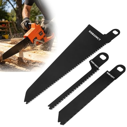 3PCS Reciprocating Saw Blades for Black and Decker Scorpion Saw Blades | SSB229CT SSB152FT SSB135CT, High-Carbon Steel Replacement Blades for Wood, Plastic and Steel Pipe Cutting