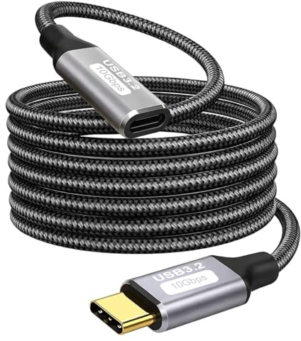 Stamlyn USB C Extension Cable 2M, 100W Fast Charging & 10Gbps Data Transfer | USB C Extender Cord, 4K@60Hz 3.1 Gen2 Type C Male to Female Lead for Home Office, for MacBook Pro, iPad, Galaxy S23, Switch