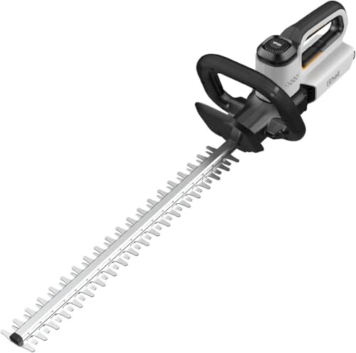 Litheli Akku Heckenschere, 56 cm Messerlänge, Anschlagschutz & ergonomischer Griff, lasergeschnittene Stahlklingen für präzises Schneiden, Cordless Hedge Trimmer,ohne Akku