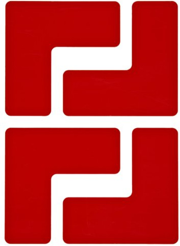 Brady Toughstripe L Corner Marker, 50,80mm x 127mm x 127mm, Rot, 20er Pack