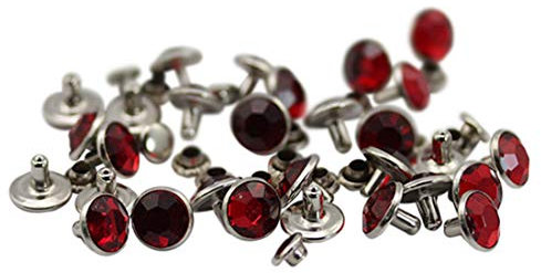 Allstarco Remaches de diamantes de imitación acrílicos H103 de 11 mm para prendas de cuero, costura y manualidades, fabricación de joyas a granel, pulseras, bolsos, chanclas – 100 piezas
