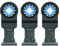 BOSCH OSL114C-3 3-Pack 1-1/4 in. Starlock Oscillating Multi Tool Metal & More Carbide Extreme Plunge Cut Blades for Cutting Iron Bar, Metal, Wood with Nails, Drywall and Tile