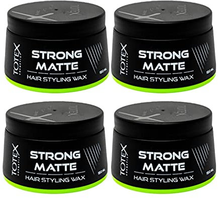 Totex STRONG MATTE Haarwachs I Stark Matte Hair Styling Wax I Multi Fruit Duftendes Haarwachs I Süper Matte Effekt und Natürlichen Haarlook I maximale Kontrolle I 150ml (4 Stück)