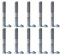 Isolbau Siebhülsen - Ankerhülse 16 x 130 mm für Ankerstangen und Bolzen M8-M10, zum Füllen mit Verbundmörtel - 10 Stück