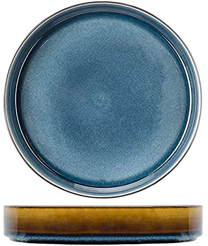 Cosy & Trend 2936023 Suppenteller aus Porzellan, Quintana-Blau, D 23 x H 4,3 cm
