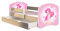 Kinderbett Jugendbett mit einer Schublade und Matratze Sonoma mit Rausfallschutz Lattenrost ACMA II 140x70 160x80 180x80 (07 Rosa Fee, 180x80 + Bettkasten)