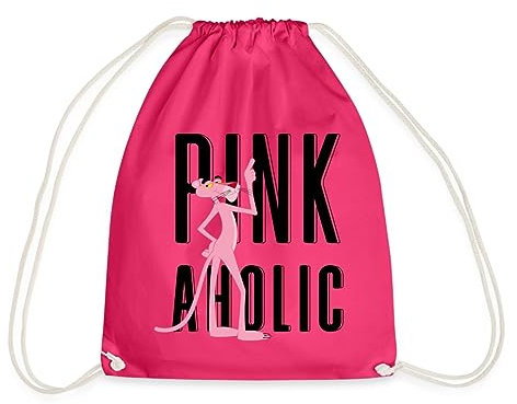 Spreadshirt Pink Panther Pink Aholic Turnbeutel, One size, Fuchsia