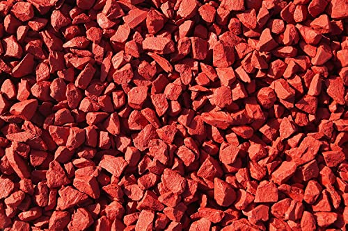 Deko-Steine für den Garten, Farbe: Rot, Größe 9/13 mm. (Sack 20 kg) (rot)