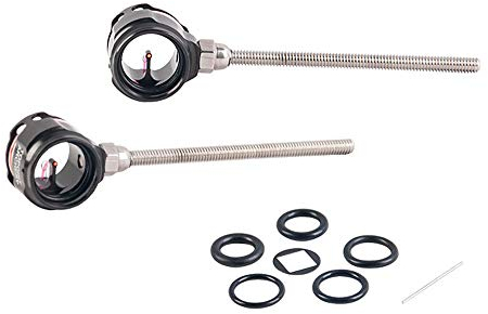 SHARROW Bogenschießen Recurve Bogen Visier Scope Umfang Recurve Bogen Sight Pin 0.019 Faser Zielpunkt Pin für Bogenvisier Jagdvisier Zubehör (Schwarz)