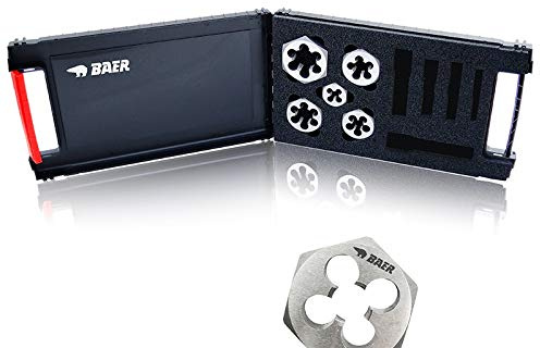 BAER Set HSS: Sechskantschneidmuttern G (BSP) 1/8'' - 3/4'' - Gewindeschneider Satz | Schneidmutter | Rohrgewindeschneider