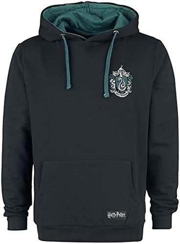 Harry Potter Slytherin Männer Kapuzenpullover schwarz XL